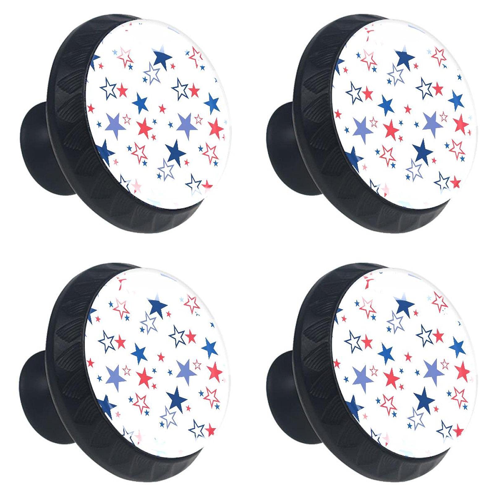 Boutons de tiroir en cristal bleu marine motif étoiles : rénovation