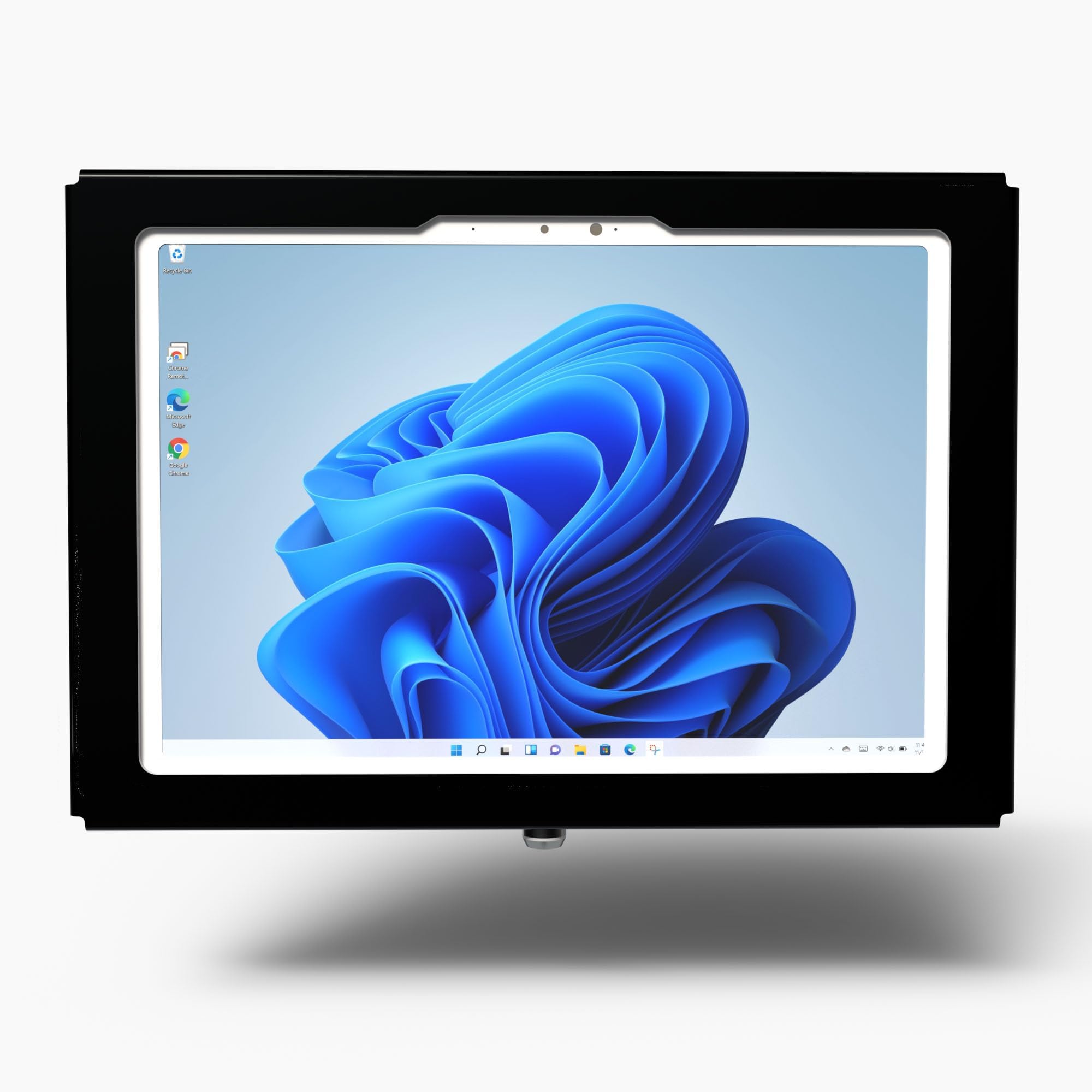 Locking Wall Mount Metal Enclosure for MS Surface Pro 3 4 5 6 7 - Kiosk, POS, Store, Show Display (Black)