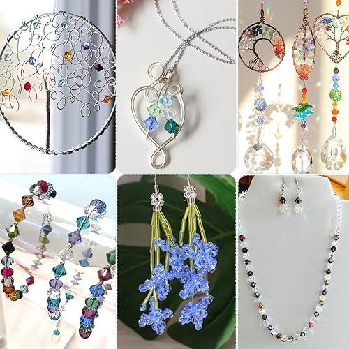 Miniatura 5 de Paxcoo 1120 cuentas de cristal para la fabricación de joyas, cuentas acrílicas de cristal facetadas, cuentas de gemas de bicona, joya para