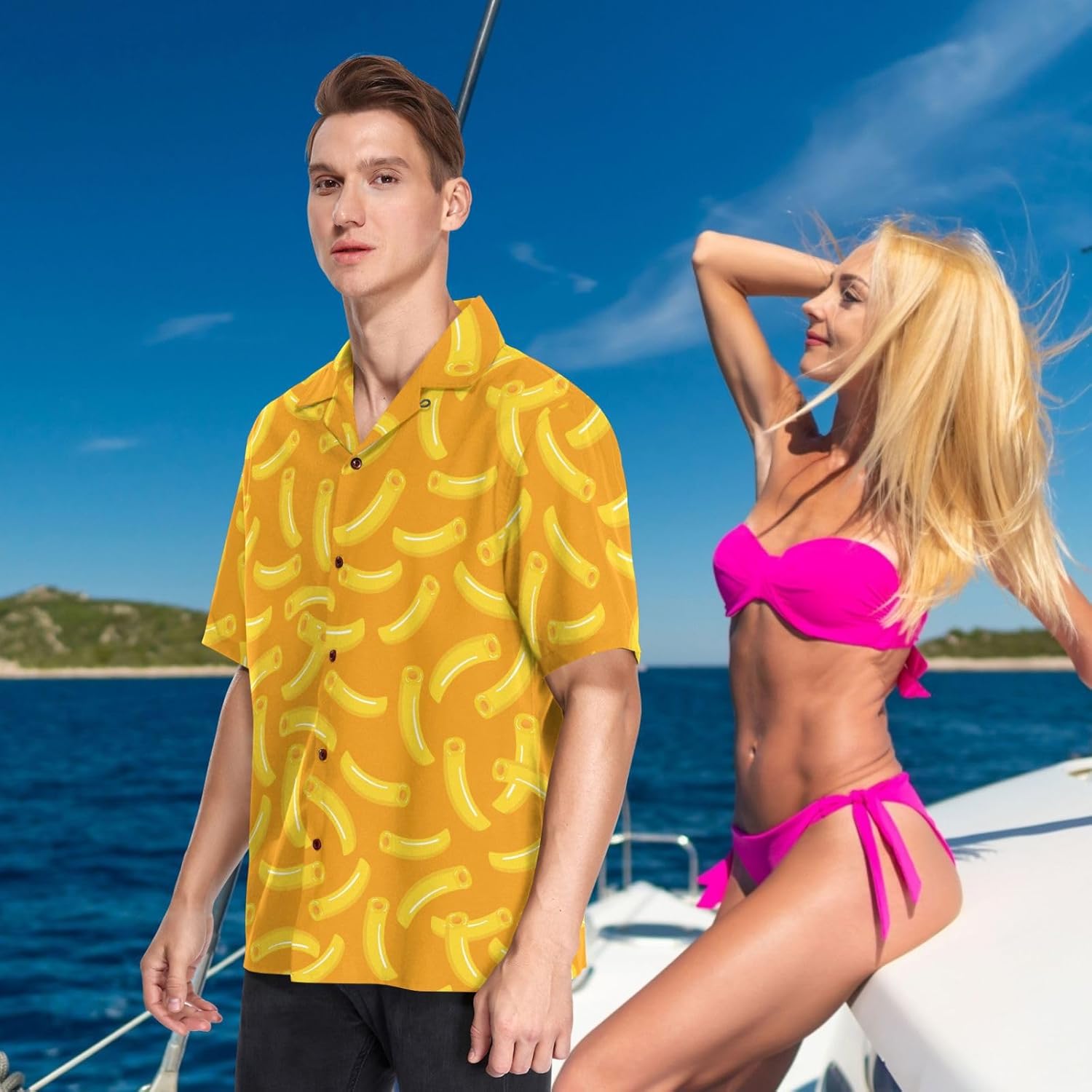 visesunny Mens Button Down Short Sleeve Dress Shirt Novelty Hawaiian Holiday Summer Funny Tops S-XXXL - Image 2