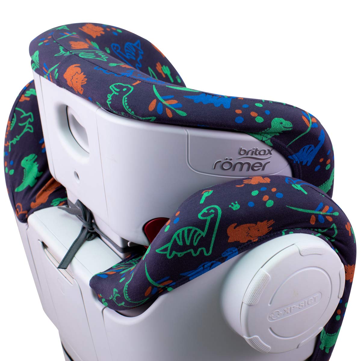 JYOKO KIDS Bezug kompatibel mit Römer KIDFIX II XP SICT, kidfix 2 S, Kidfix Z - Line (HAPPY DINO, MIT AUGE)