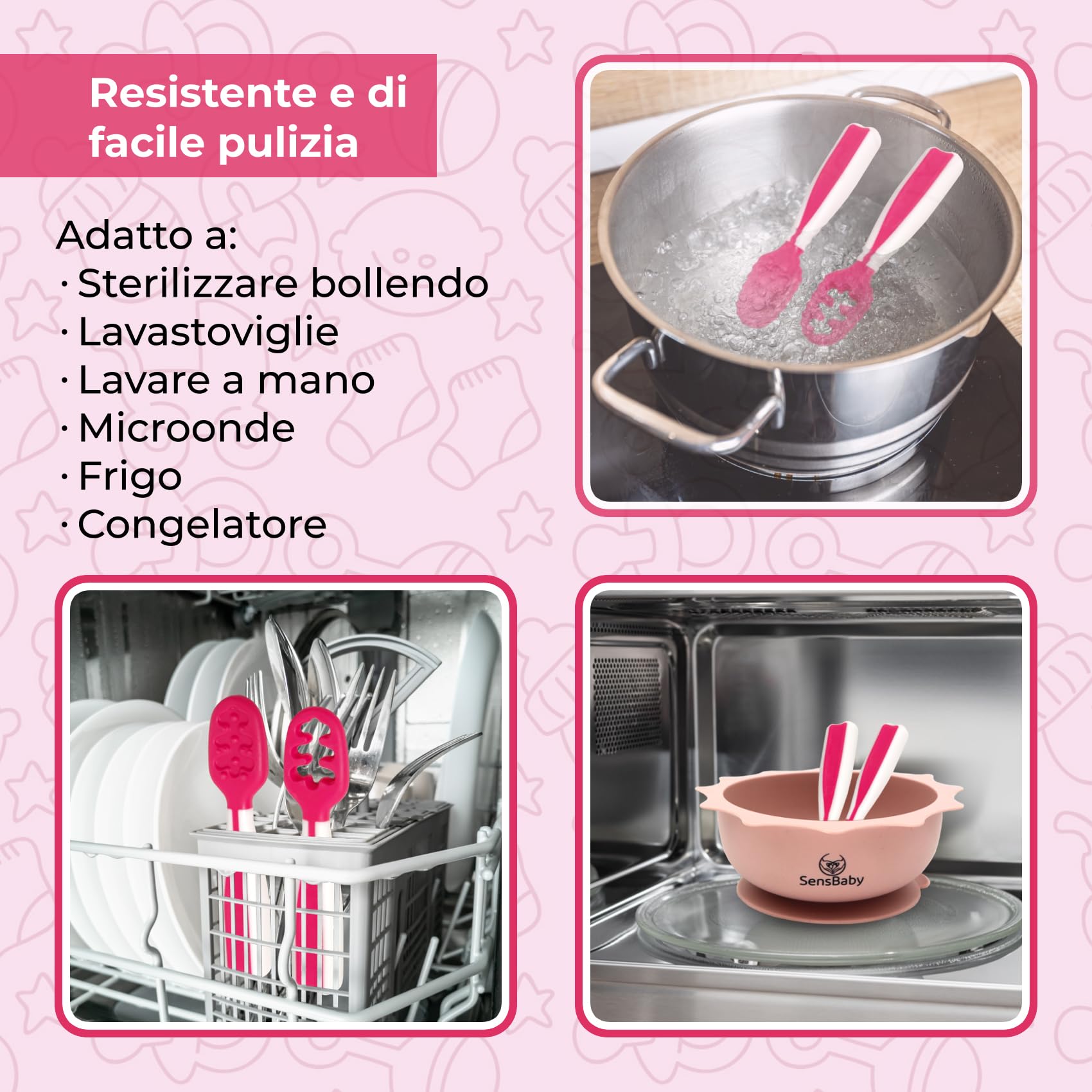 Posate Bambini WitBicg 2 Pezzi - Acciaio Inox, Manico A Forma Di Giraffa, Custodia Portatile, Senza BPA - Foto 12