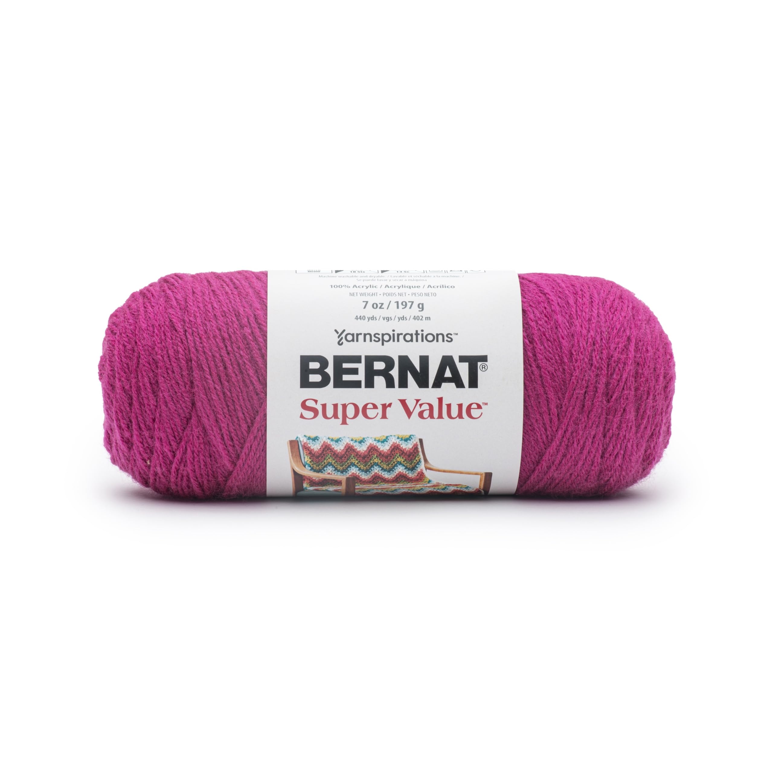 Lana Bernat Super Value color Raspberry lavable para ropa diaria
