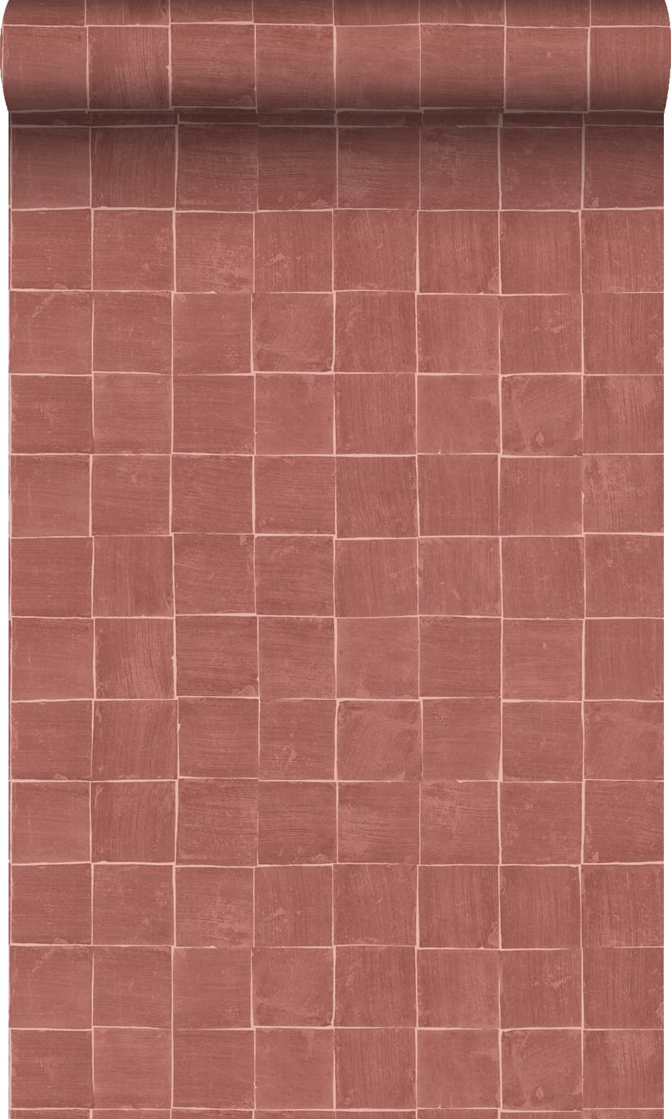 Papier peint carreaux de ciment terracotta au design mural haut de gamme