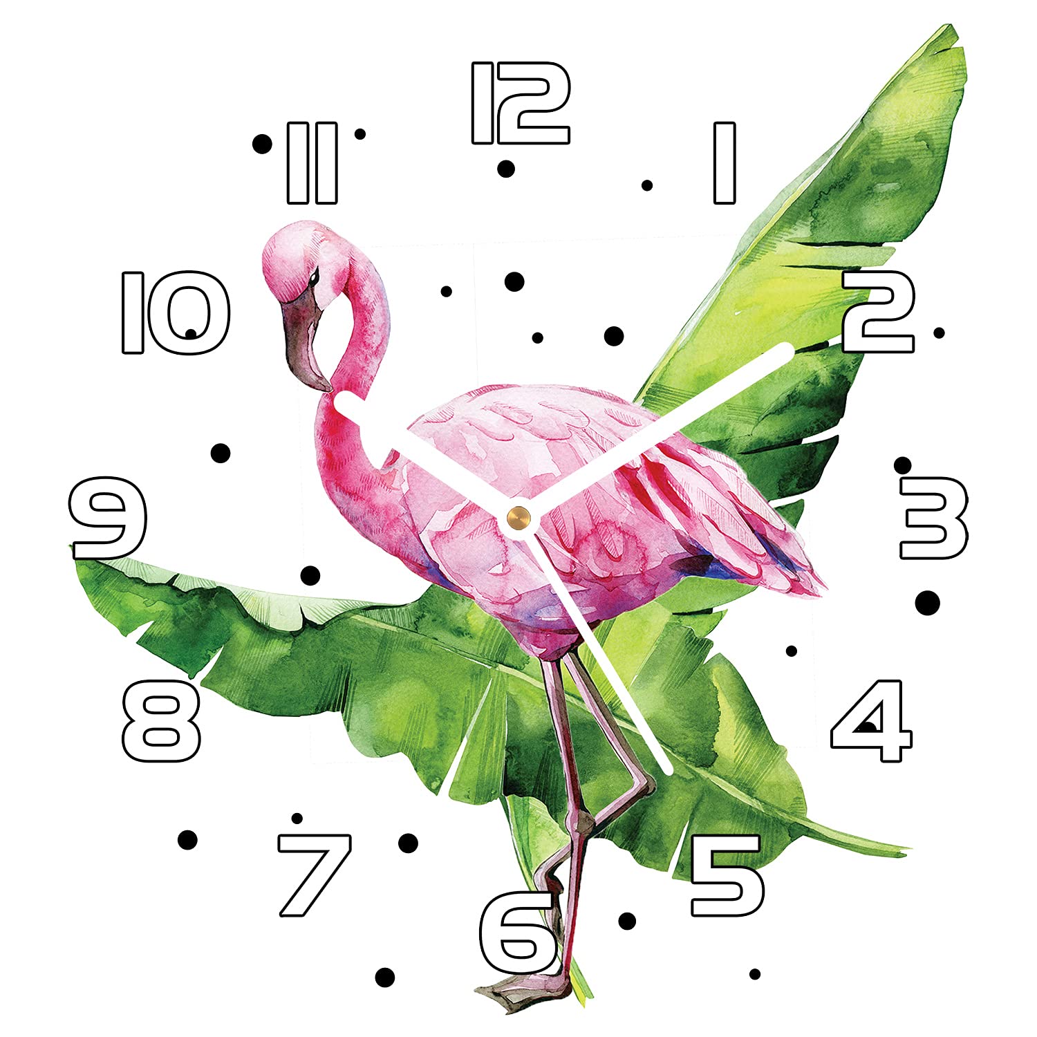 Horloge en verre 30x30 cm de sécurité avec de superbes finitions