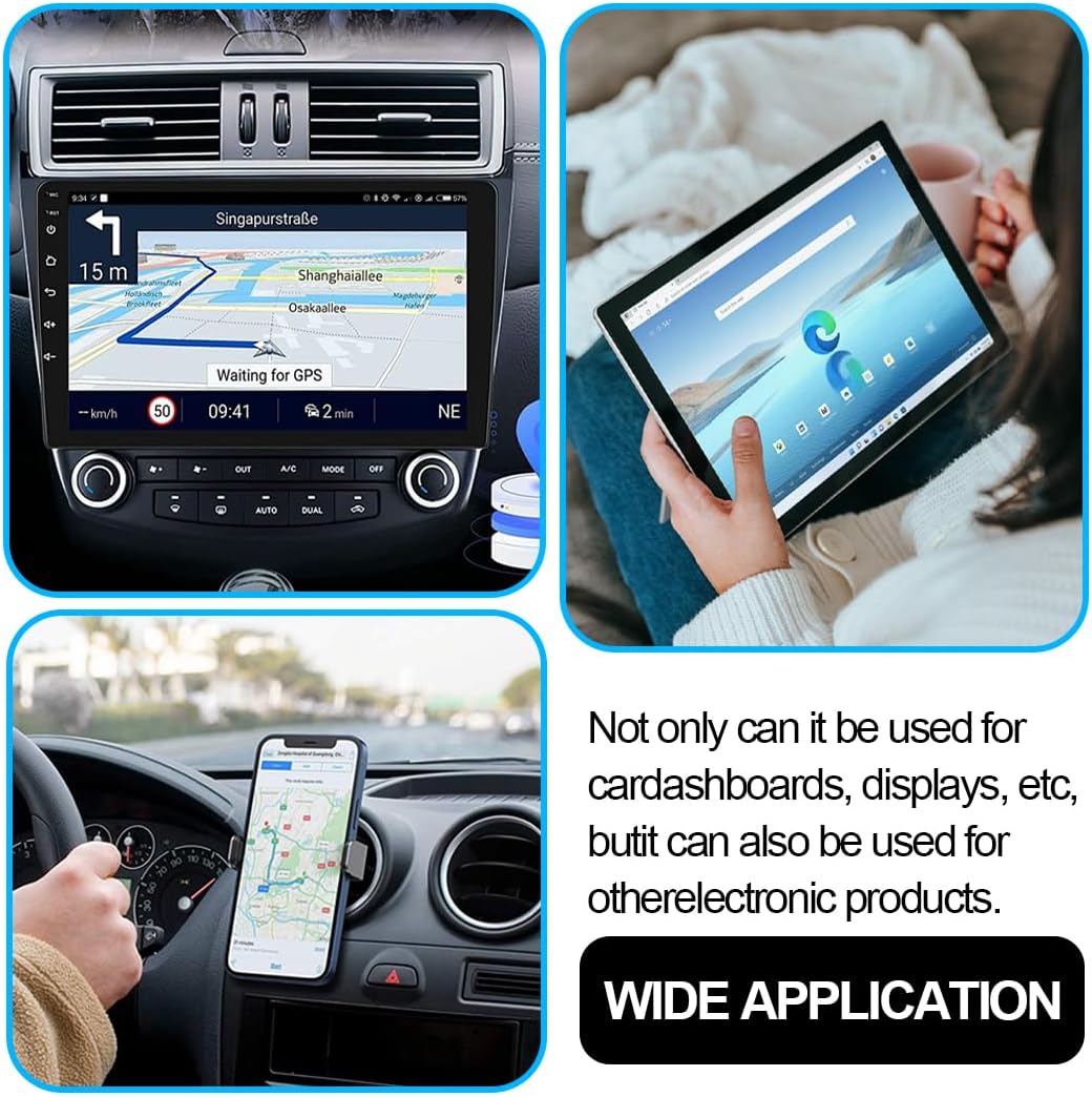 Car Screen Cleaner, Triangle Microfiber Foldable Vehicle Dash Touch Screen Cleaner Cloth, Automotive Interior Dashboard Smartscreen Wipes, Universal for SUV Automobile Truck image 4