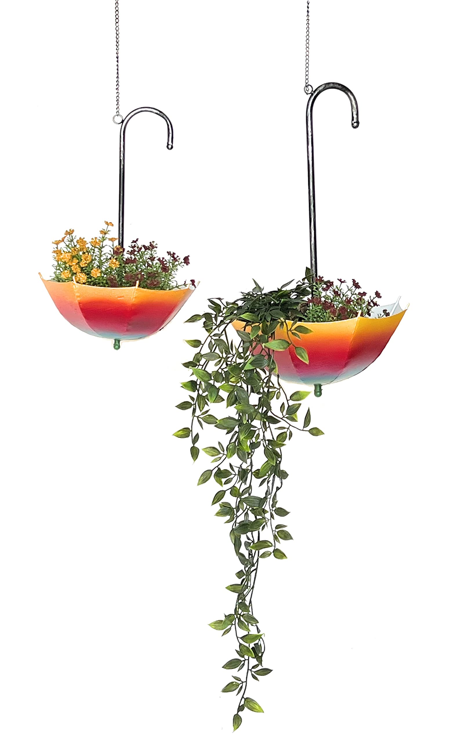 DanDiBo 96258 Lot de 2 suspensions suspendues en métal avec pot pour l'intérieur et l'extérieur