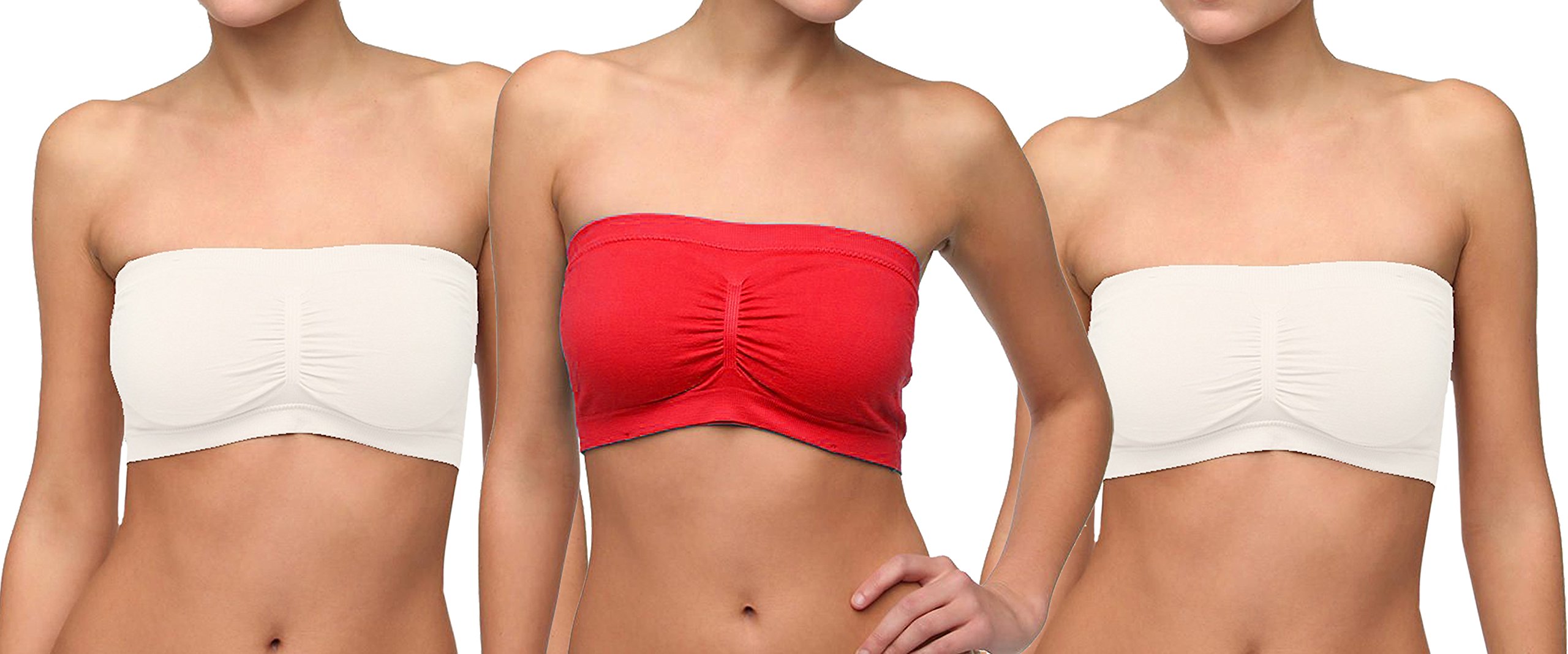 Dinamit Jeans Junior Strapless Bandeau Tube Top Bra (Removable Padded)