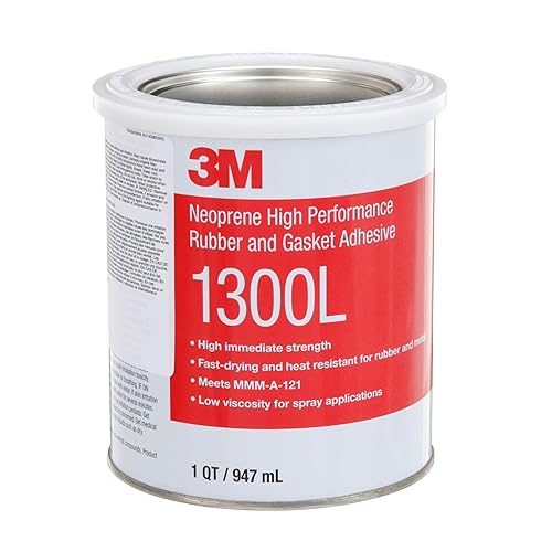 Miniatura 4 de 3M Scotch-Weld 1300 adhesivo de neopreno para juntas y caucho, de alto rendimiento 1300 L, 1 Cuarto de galón, Amarillo, 1