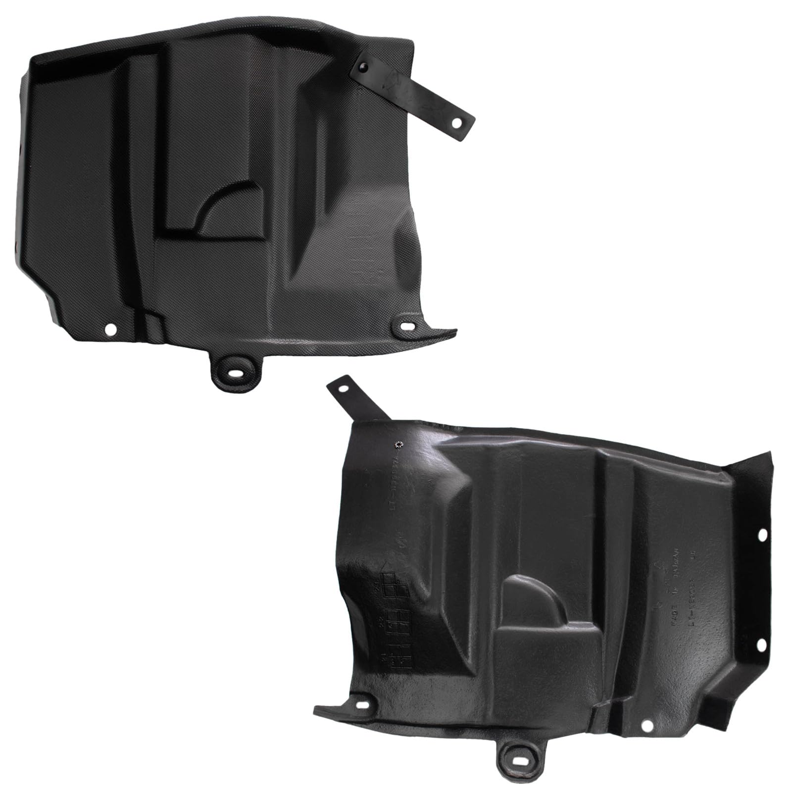 TRQ Front Driver &amp; Passenger Side Engine Splash Shield Compatible with 2009-2014 Nissan Maxima NI1250141 NI1251141