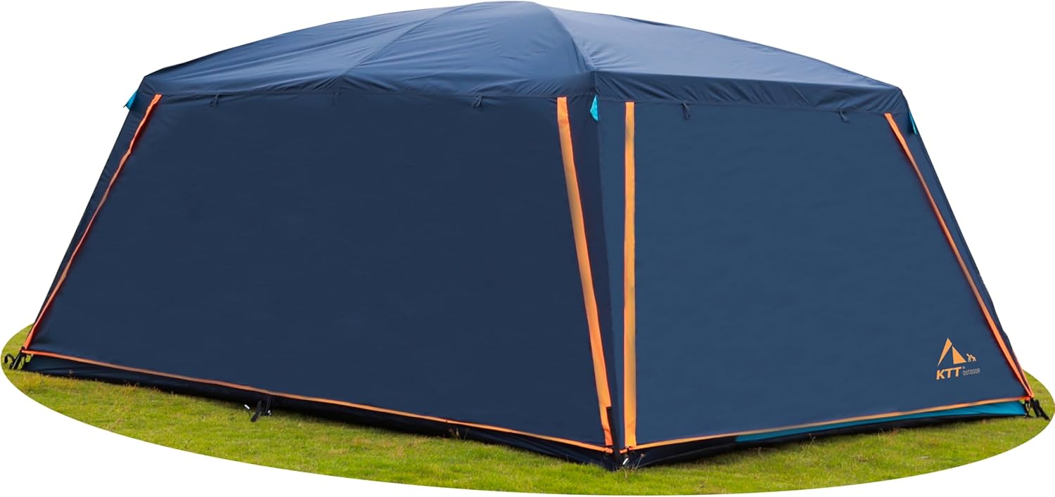 KTT Extra Large Tent 6-10-12-14 Person(Style-B),Family Cabin Tents,2 Rooms,3 Doors and 3 Windows with Mesh,Straight Wall,Waterproof,Double Layer,Big Tent for Outdoor,Picnic,Camping,Family Gathering KTT Extra Large Tent 6-10-12-14 Person(Style-B),Family Cabin Tents,2 Rooms,3 Doors and 3 Windows with Mesh,Straight Wall,Waterproof,Double Layer,Big Tent for Outdoor,Picnic,Camping,Family Gathering