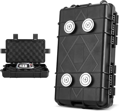Magnetic Key Box for Under Car - Upgraded Waterproof Large Magnetic Key Holder Under Vehicles - Outdoor Magnetic Key Box - Hide a Key Magnetic Car - 7.28" x 4.53" x 2.18" Black