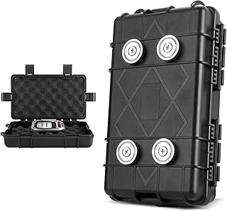 Magnetic Key Box for Under Car - Upgraded Waterproof Large Magnetic Key Holder Under Vehicles - Outdoor Magnetic Key Box - Hidden Key Box Accessories - 7.28" x 4.53" x 2.18" Black