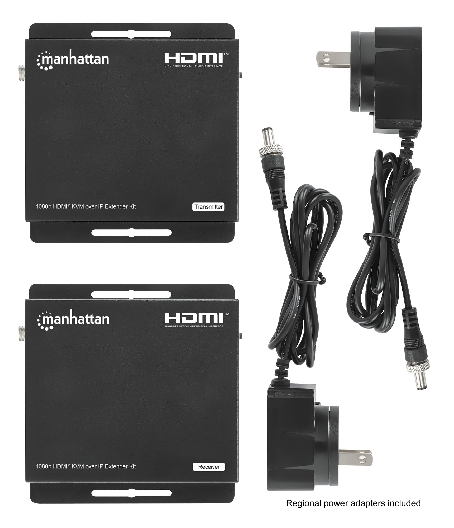 Manhattan 1080p Hdmi Kvm Over Ip Extender Set 1 Bis Zu 120m - KabeL-/adapterset - Digital/display/video (208413)