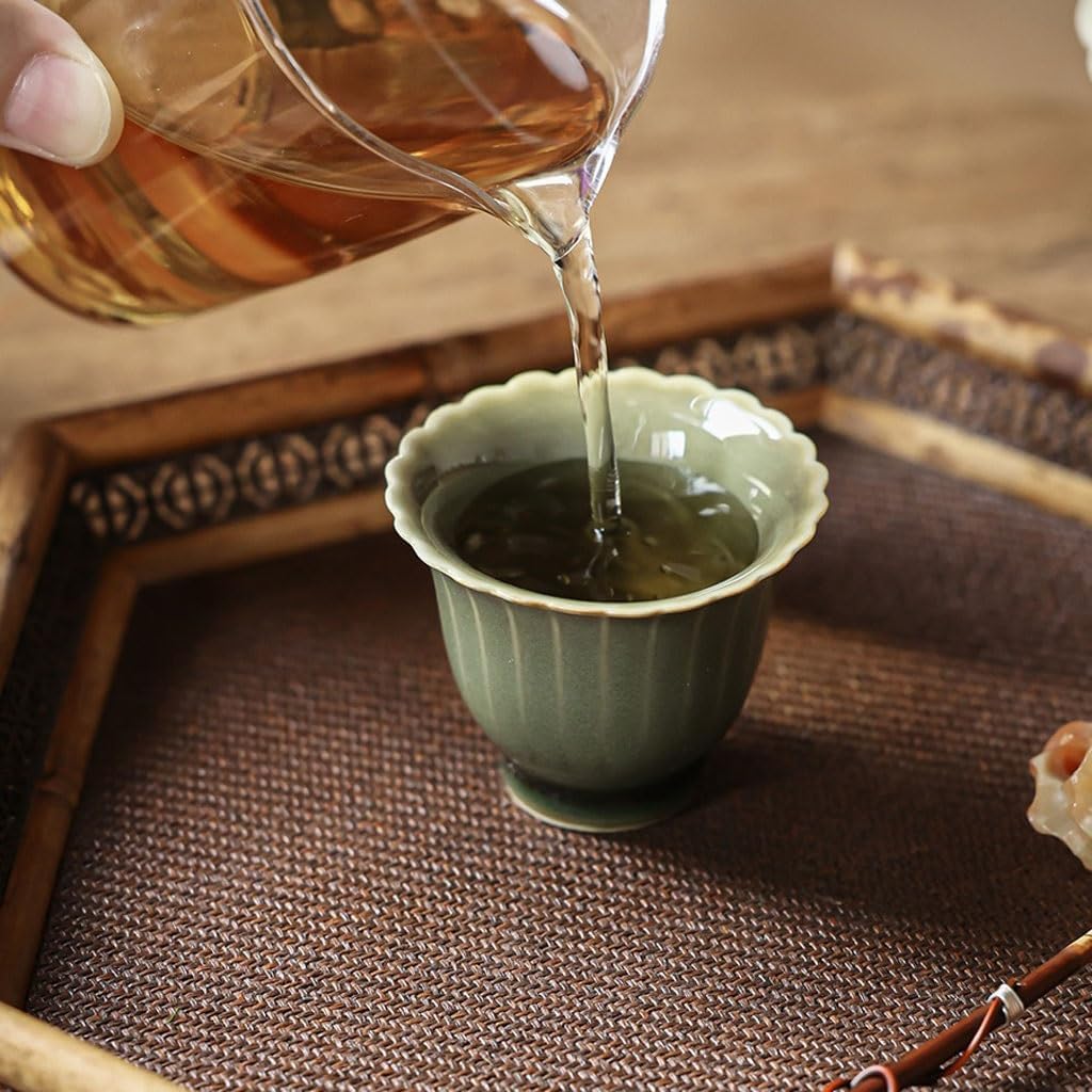 GSOUL Kungfu Tea cup Kung Fu Tea Cup Ceramic Chinese Master Home Office Set Drinking Small Tea Cups