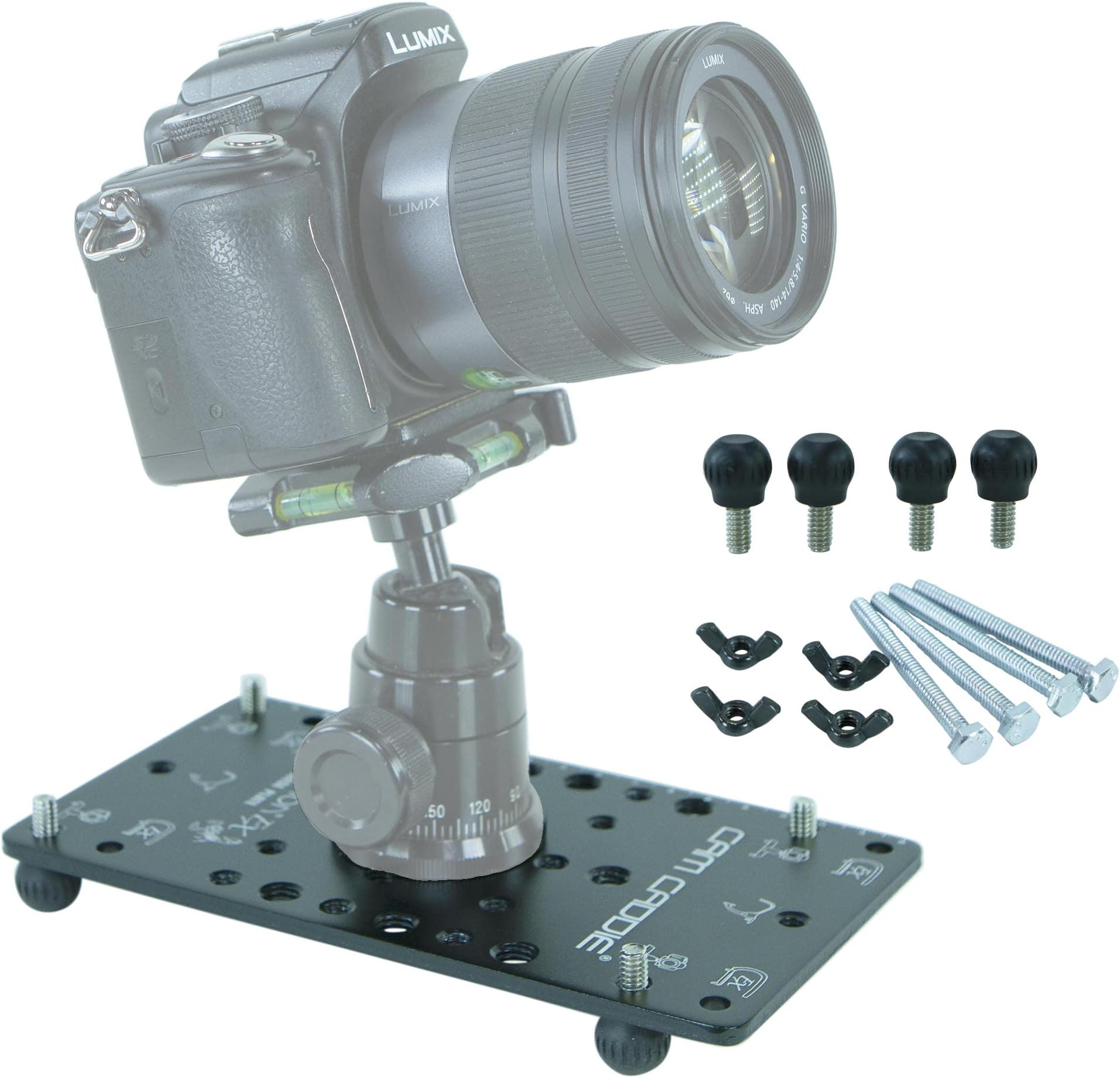 Cam Caddie Ultra Flat Low Angle Cheese Plate POD/Tripod Mount for DSLR, Mirrorless and Action Cameras