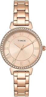 TIMEX Analog Watch for Woman with Round Dial & Water Resistant Women's Wrist Watches
