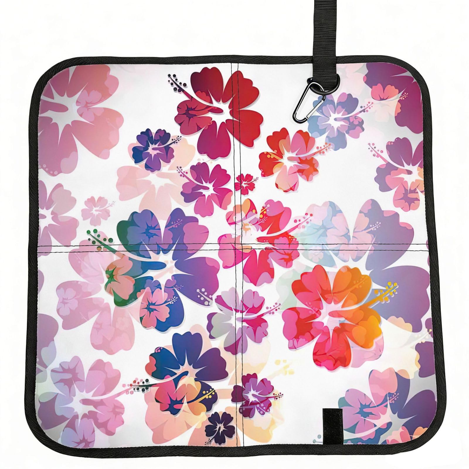 YGLHBDPBF Hawaiian flower print Print Camping seat cushion,Foldable Sitting Pads,Save Backpack Space for Hiking