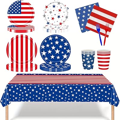 High-quality 4Th Of July themed tableware for party decorations and supplies