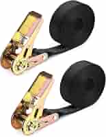 2 Sangles D'arrimage à Cliquet 800kg - 6m X 25mm, Pour Moto, Remorque, Bagages