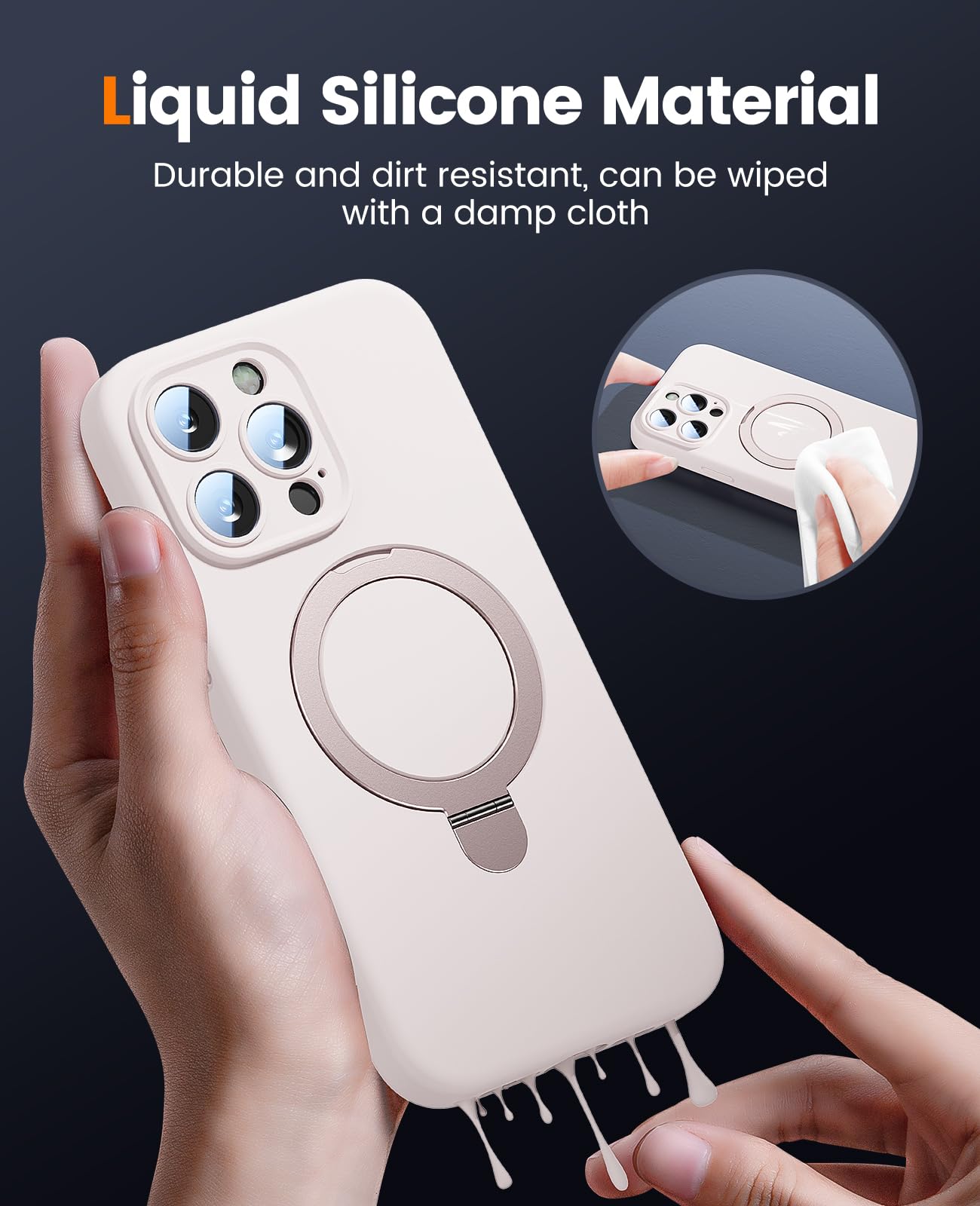 匿名配送❣️液体シリコンケース 磁気スタンド iPhone 15 Pro Amazon.co.jp: bitusado 液体シリコンケース 磁気スタンド付き iPhone