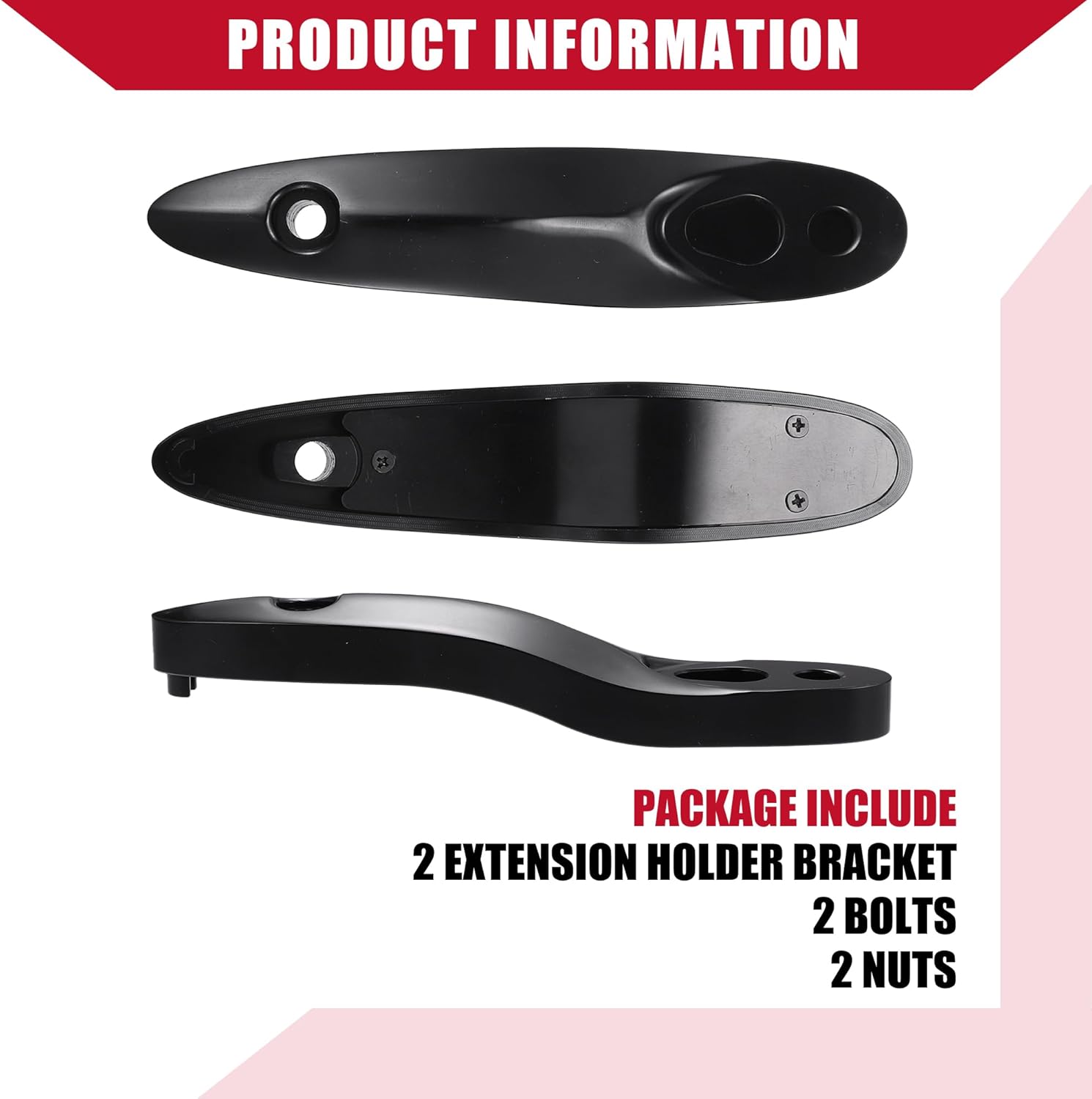 Turn Signal Extension Holder Bracket for Harley Softail 2000-2020 / Rear License Plate Relocation Kit/Aluminum / 1Set Black
