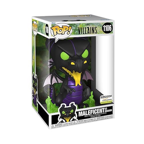 Funko Pop! Jumbo: Disney - Maleficent Dragon, Amazon Exclusive (Glow in The Dark)