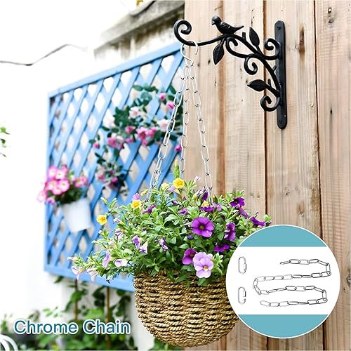 Miniatura 27 de Helunsi Cadena de iluminación, cadena de lámpara de bronce de 6 pies, extensión de cadena de araña de metal con bloqueo de enlace de conexión