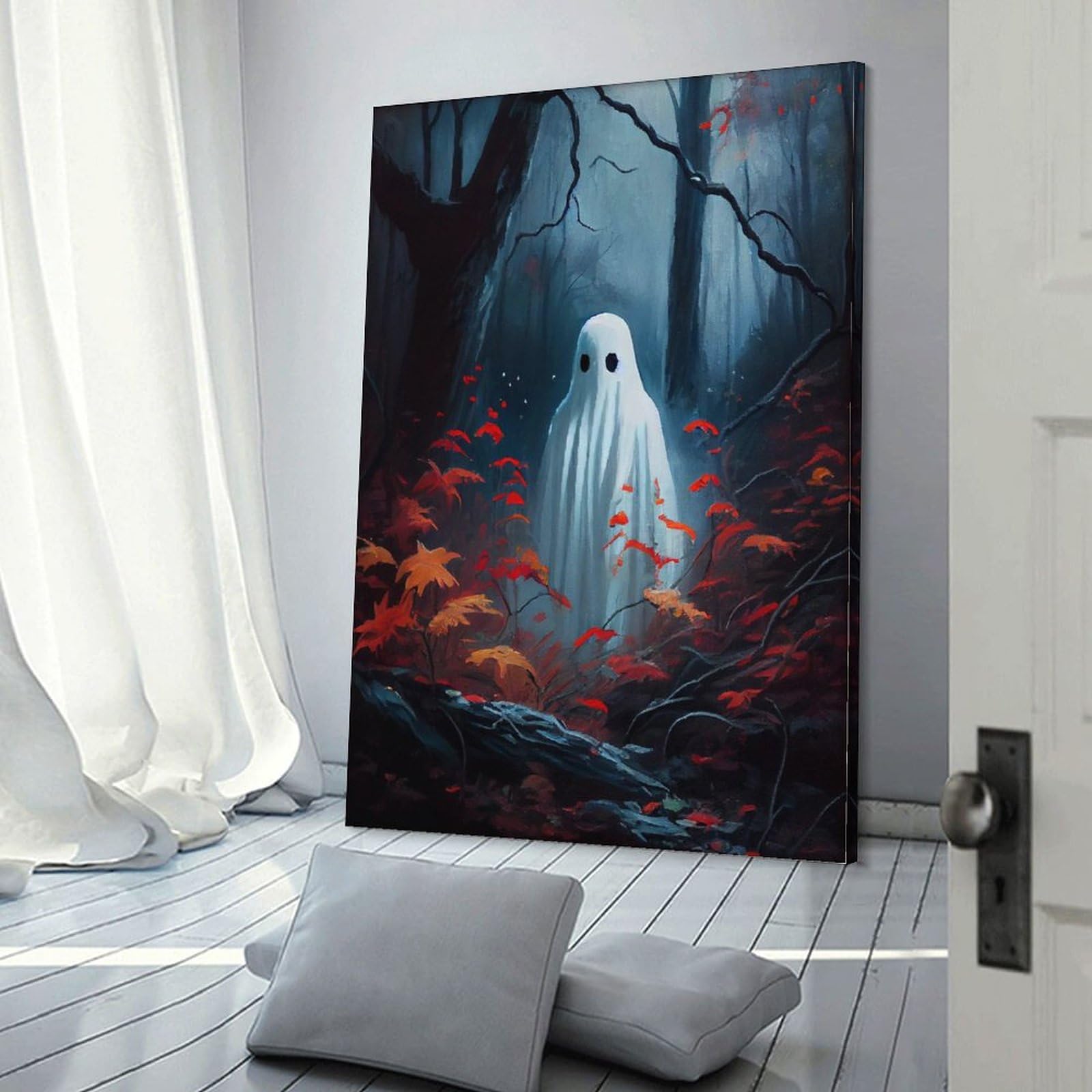 Amazon.com: Iisrar Ghost in Dark Forest Painting, Halloween