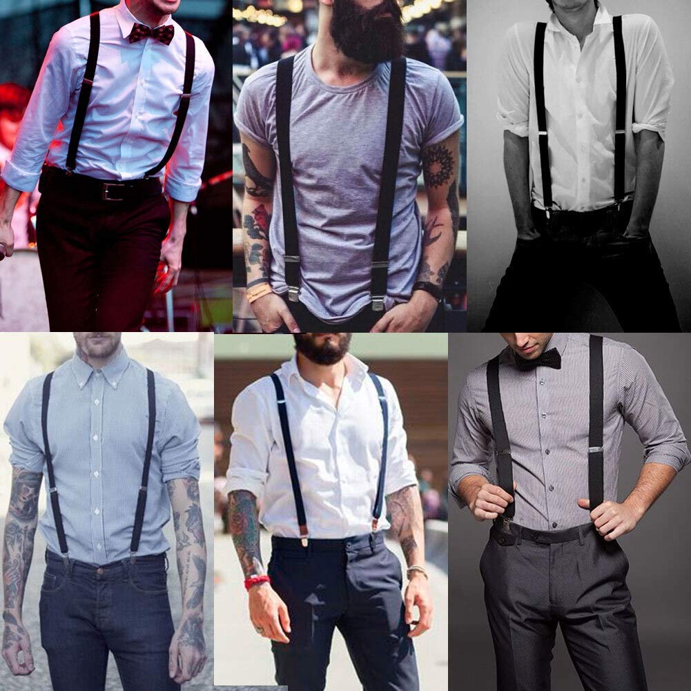 BRETELLE ELASTICA REGOLABILE UOMO DONNA CINGHIA 3 CLIP UNISEX FERMAGLIO NUOVE eB BRETELLE ELASTICA REGOLABILE UOMO DONNA CINGHIA 3 CLIP UNISEX FERMAGLIO NUOVE eB