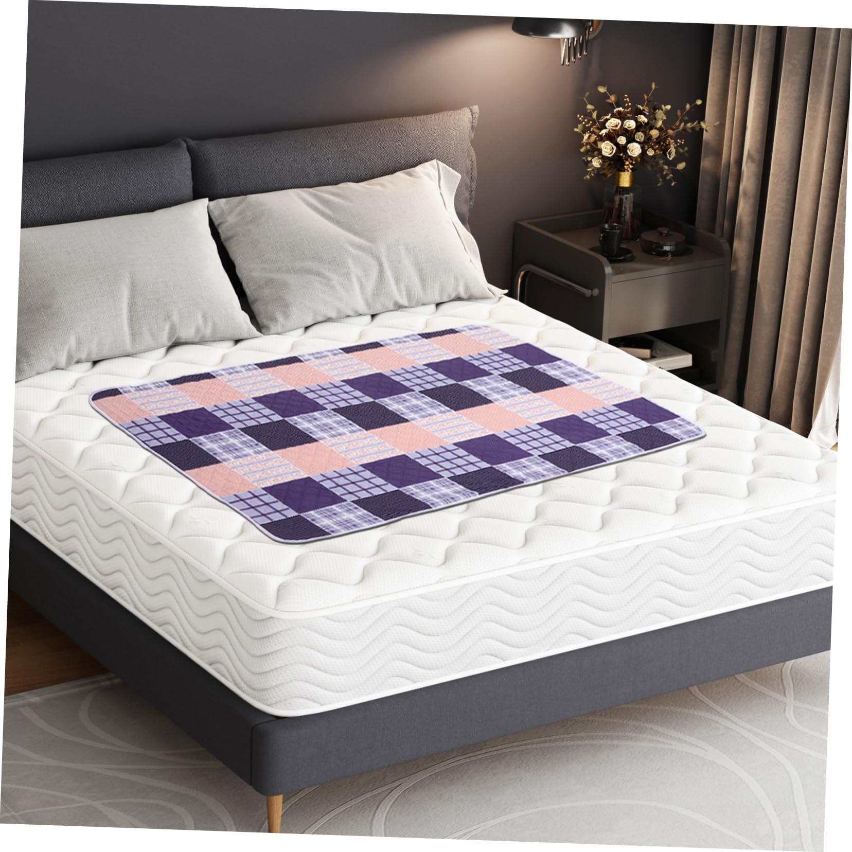 Almohadillas Lavables para Orinar para Adultos Absorbentes y Reutilizables, Protector de Algodón para Cama Período Menstrual y Cama Húmeda