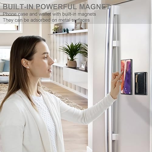 Miniatura 7 de Funda de teléfono para Samsung Galaxy Note 20 5G con protector de pantalla de vidrio templado y ranura para tarjeta de crédito, soporte con