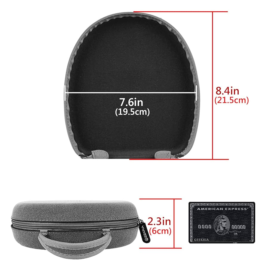 ハードシェルケース 旅行用 ヘッドホンケース 収納ポーチ付き、多機種対応 ハードシェルケース 旅行用 ヘッドホンケース 収納ポーチ付き