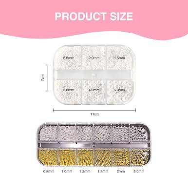Bettinay 2 Boxes Nail Gems for Nail Art,Nail Beads Supplies Accessories for DIY Craft Kit