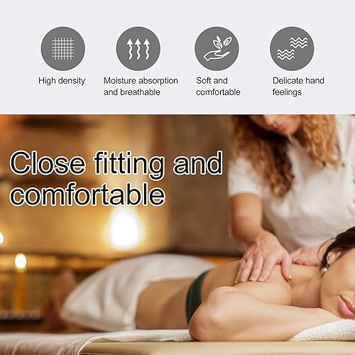 Miniatura 2 de Sábana para cama de masaje de spa, 2 piezas, reutilizables, resistentes al aceite, de algodón suave, para salón de belleza, con agujero de cama (#2)