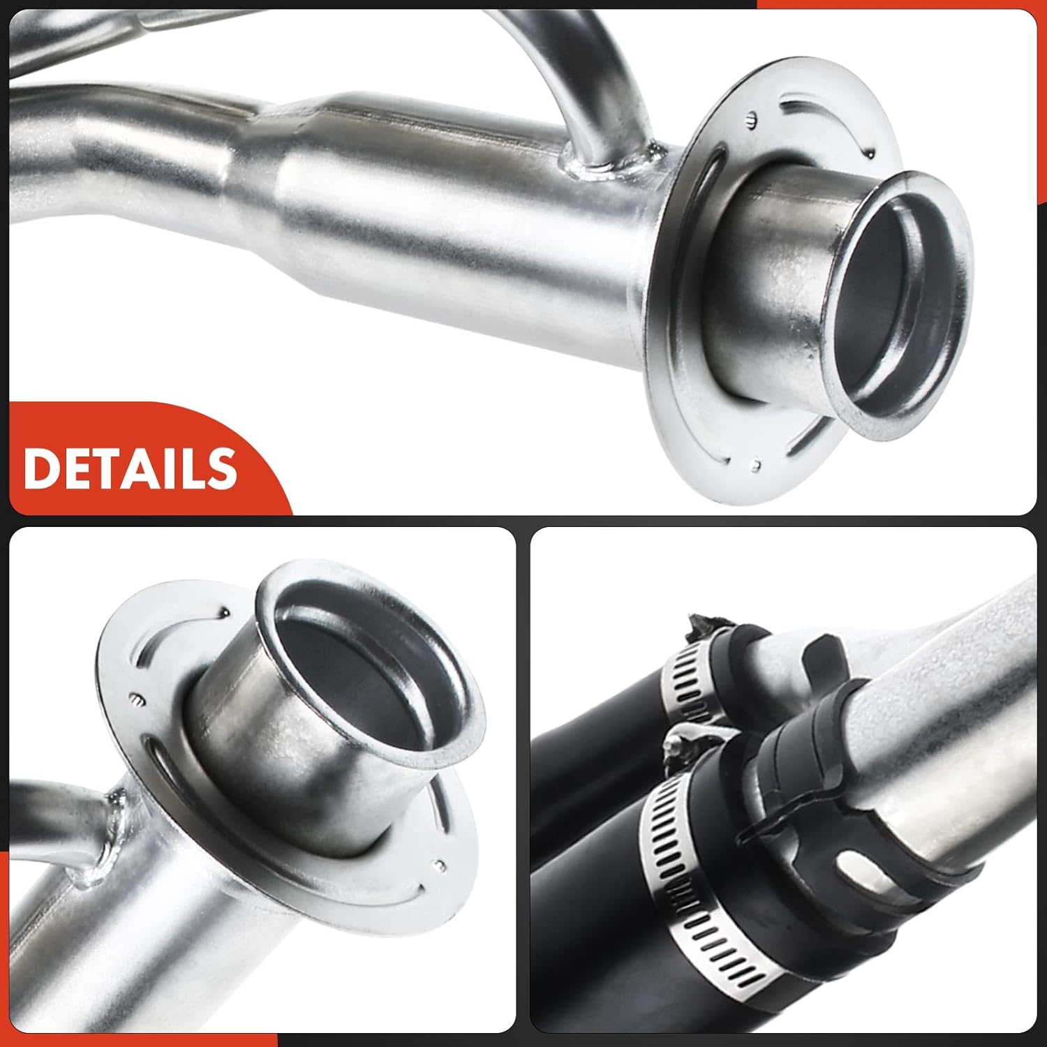 A-Premium Fuel Tank Filler Neck Pipe Hose Compatible with Ford E-150/E-250/E-350 Econoline, E-350 Econoline Club Wagon 1992-1996, Replace# 3C2Z9034BA