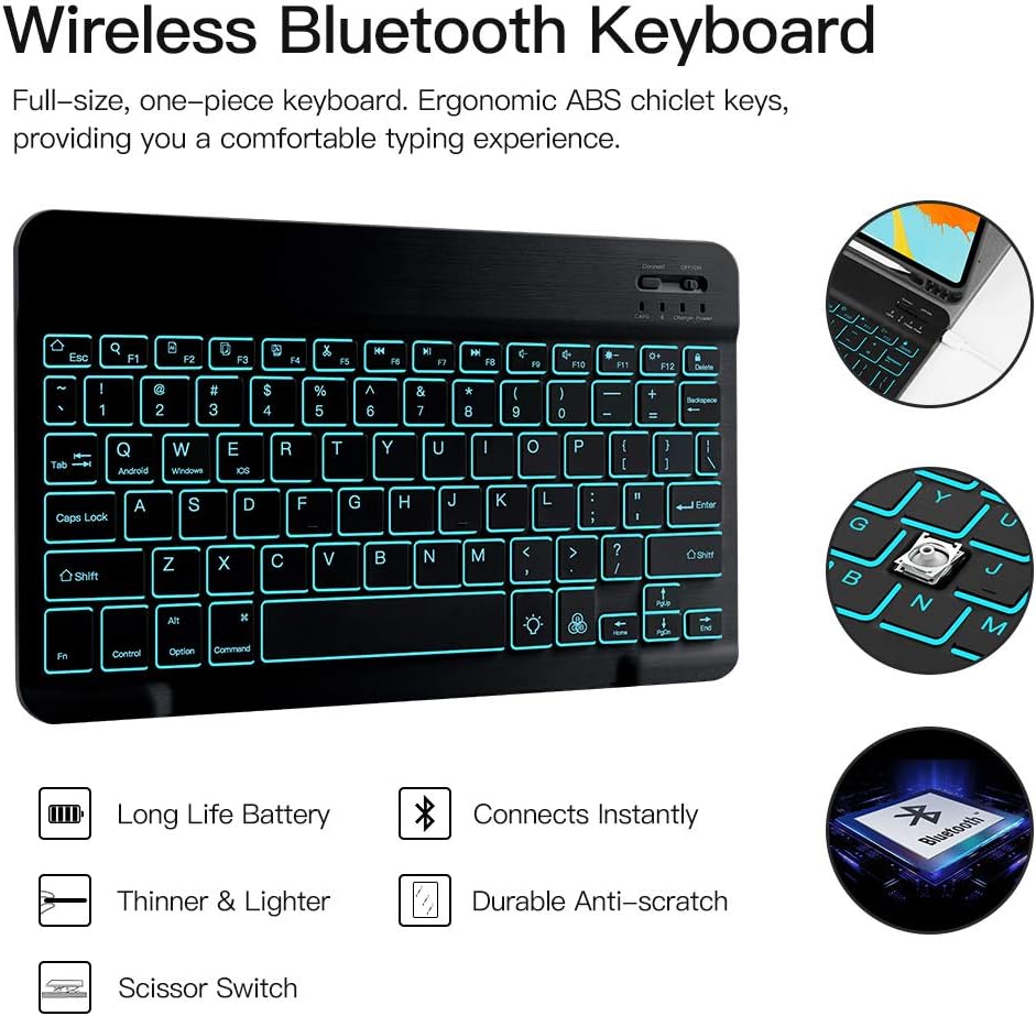 Black Friday 🔥 Backlit-Keyboard Case for iPad Pro 11 2021 2020 - JUQITECH Slim Folio Case with Wireless Keyboard, Pencil Charging Holder Smart Flip Stand Cover for iPad Pro 11 3rd Gen 2021 / 2nd Gen 2020, Rose Gold Featured Product Backlit-Keyboard Case for iPad Pro 11 2021 2020 - JUQITECH Slim Folio Case with Wireless Keyboard, Pencil Charging Holder Smart Flip Stand Cover for iPad Pro 11 3rd Gen 2021 / 2nd Gen 2020, Rose Gold