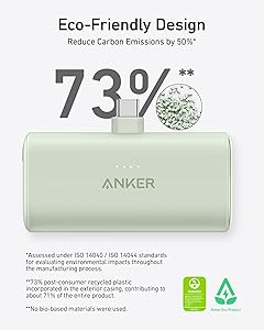 Anker iPhone 16 Portable Charger, Nano Power Bank with Built-in USB C Connector, 5,000mAh Portable Charger 22.5W, for iPhone 16/15 Series, Samsung S22/23 Series, iPad Pro/Air, AirPods, and More