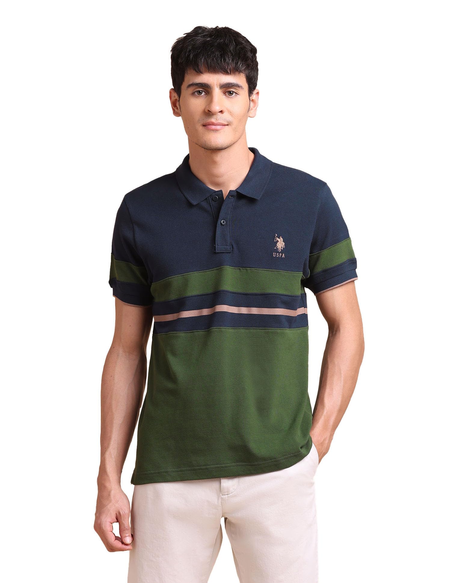 Slim Fit Polo T Shirts for Men - 100% Cotton, Half Sleeves Mens Tshirt-image-36