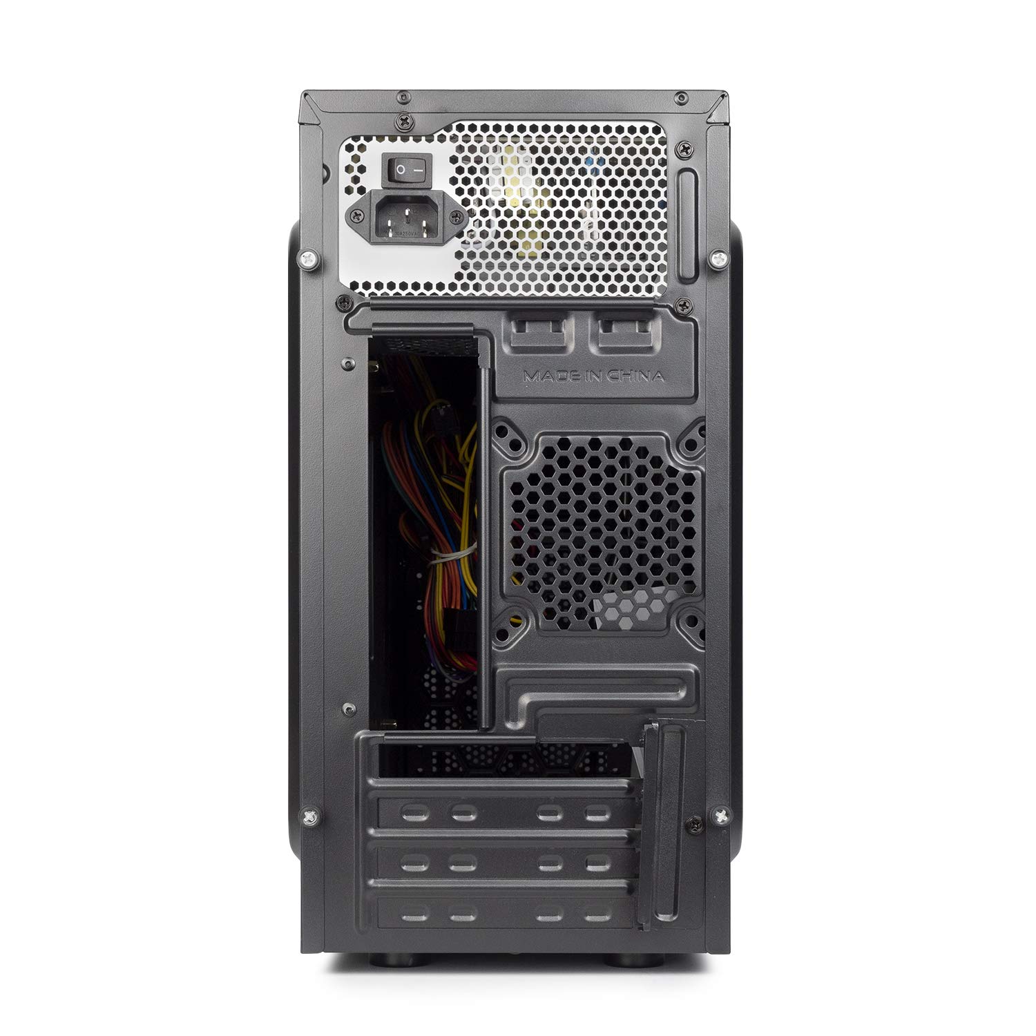 Case VulTech Micro-ATX VCO-M1699P Rev. 2.1 con alimentatore 250W, computer case compatto 1x USB 3.0, colore nero
