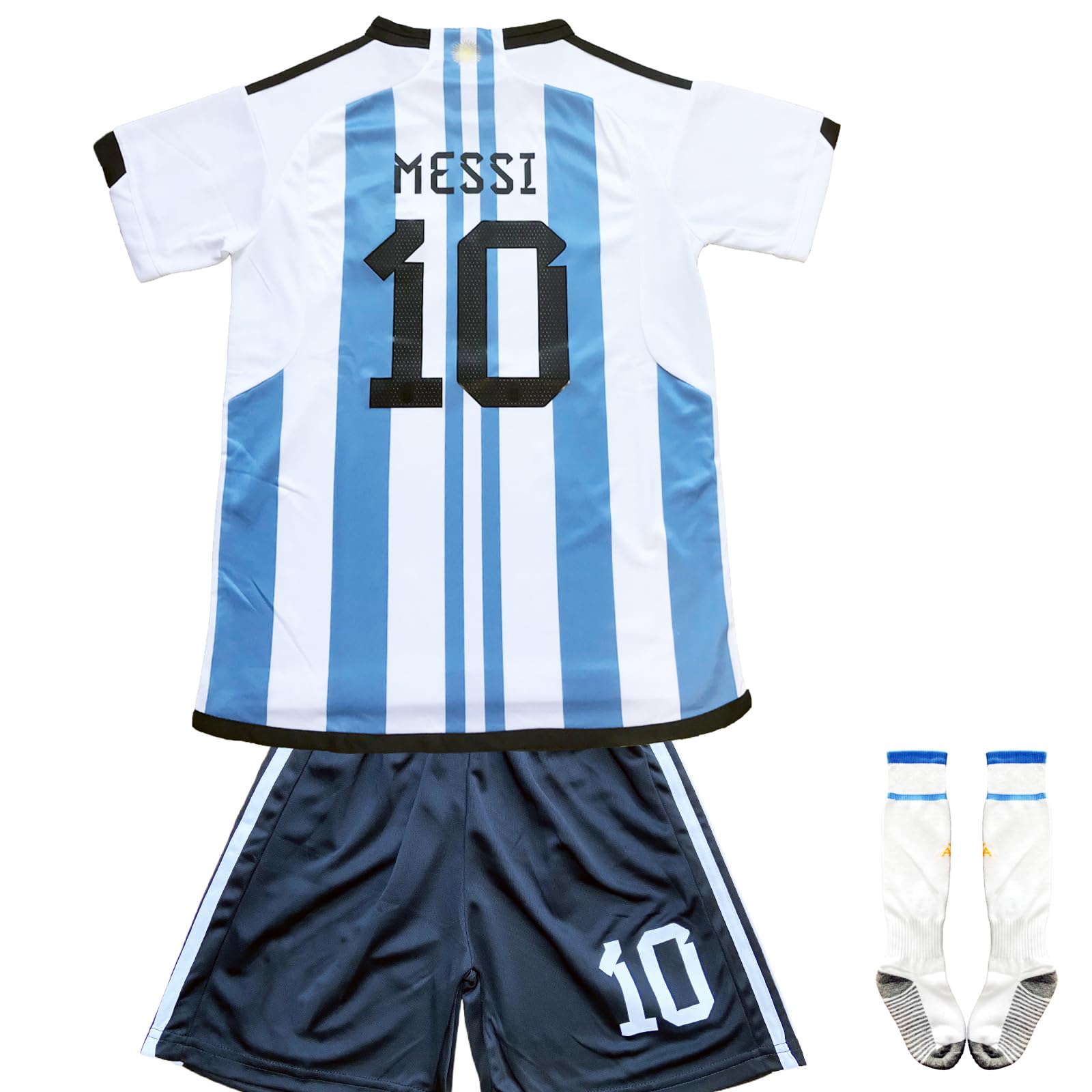 YHQIAOXSoccer Jerseys for Boys Girls Jersey Kids Football Youth Jerseys 3 Piece SetGift Kit