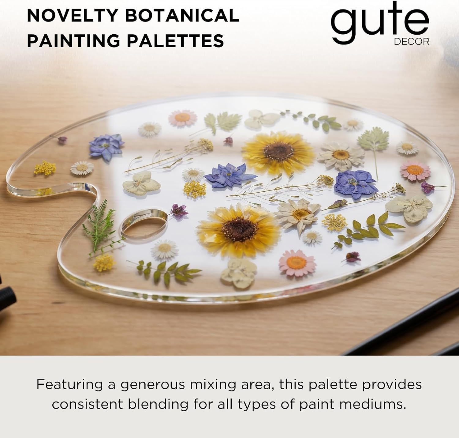 Novelty Botanical Painting Palettes, Artist by Gute - Artists Colorful Paint Tray Pad Holder for Mixing Colors Artists, Students & Perfect for Oil, Watercolor & Acrylic Paints Art Tools image 2