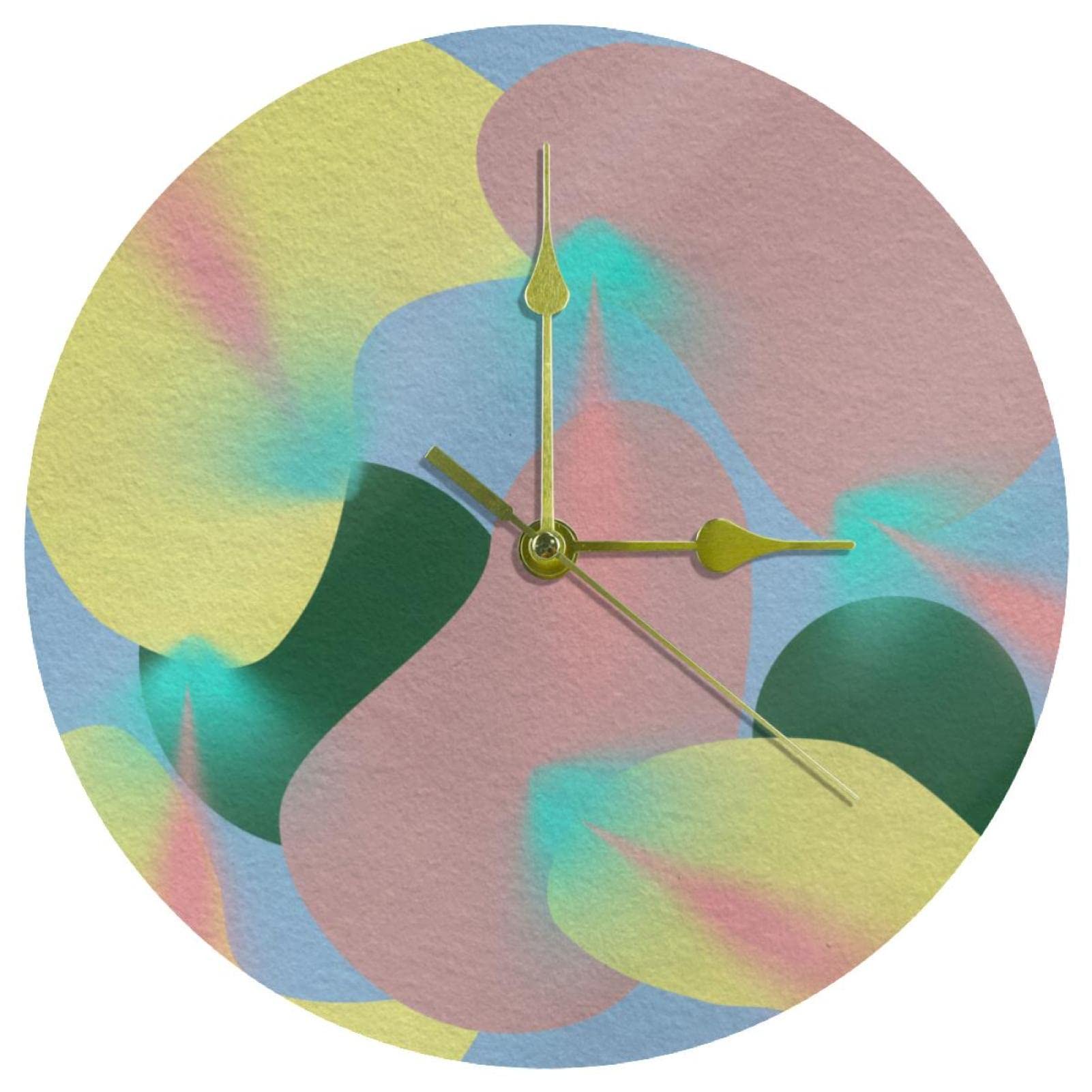 Horloge murale sans tic-tac ronde en acrylique à piles pour une concentration maximale