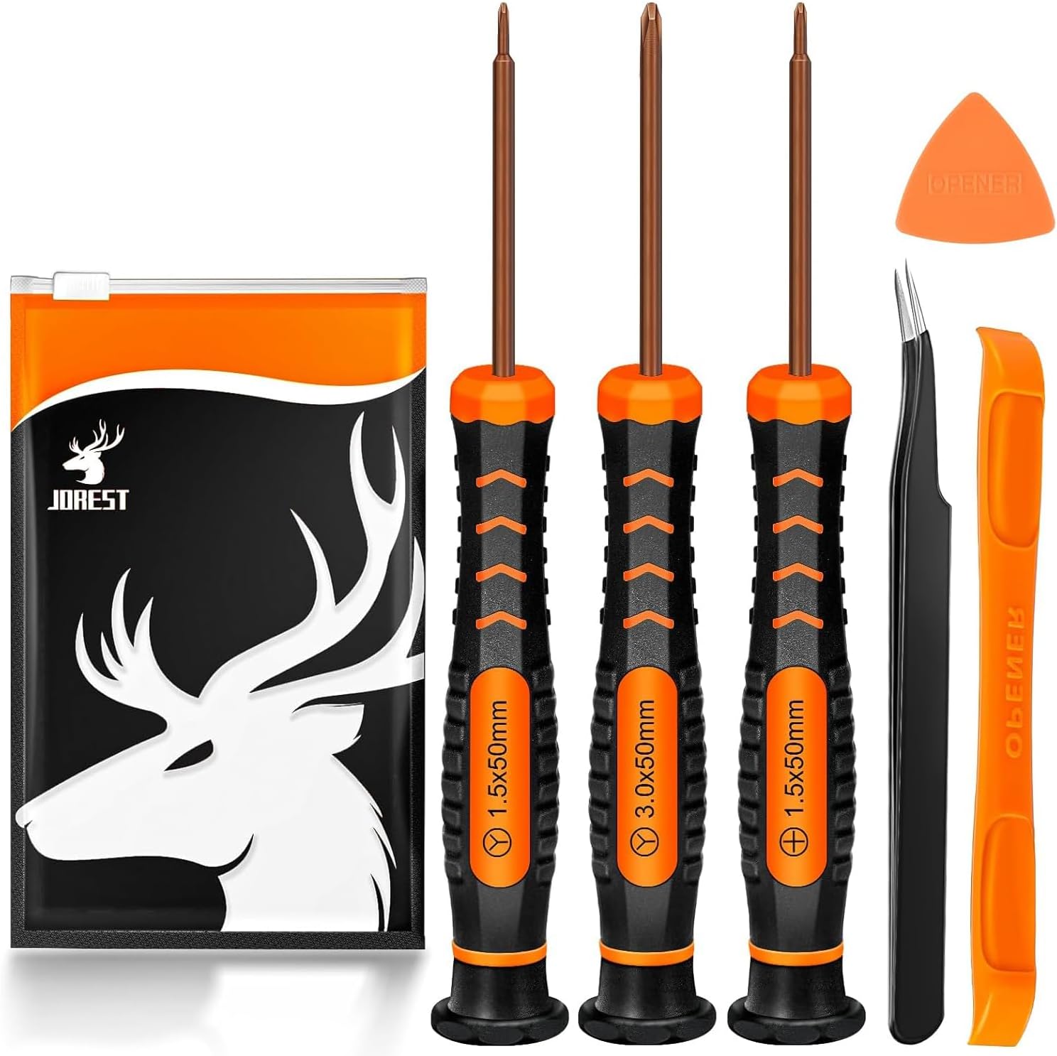 JOREST Screwdriver Kit for Nintendo Switch, 6Pcs Repair Set with Triwing Y00,Y1,Phillips PH000, Tweezers, Crowbar, Triangle Pry, for Switch Lite, Joycon Controller, Wii, Gameboy Advance SP, Gamecube