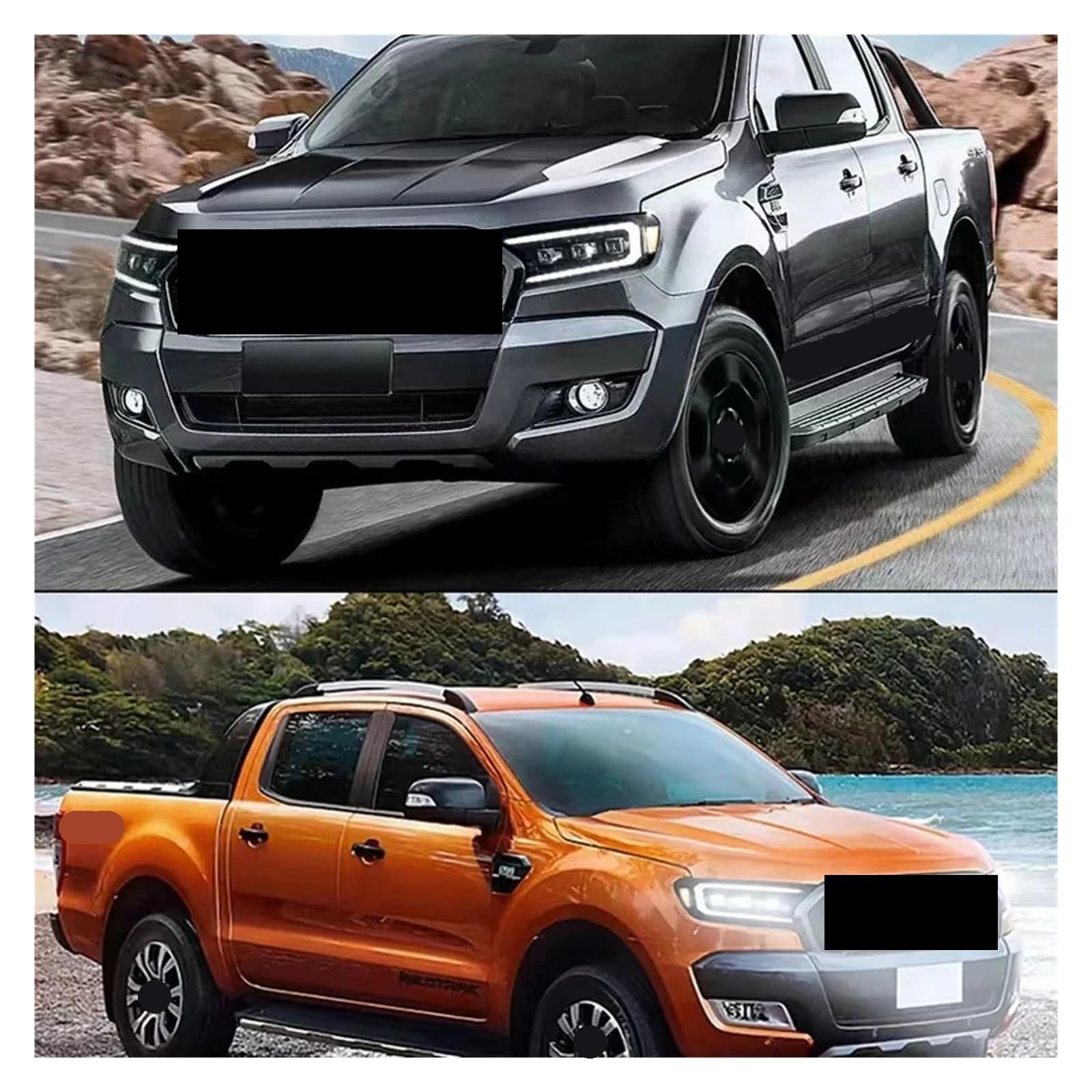 Faro Anteriore per Auto Ford Ranger T6 2015-2021, Gruppo Ottico, Accessori Auto, luci diurne a LED, indicatori di direzione, Faro.