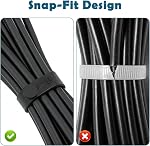 Câblodistribution en silicone, 30 Pièces Tideur de cordon élastique amovible avec clip de verrouillage Polyvalent Gestionnaire de fil réglable pour la cuisine de bureau à domicile (Noir)