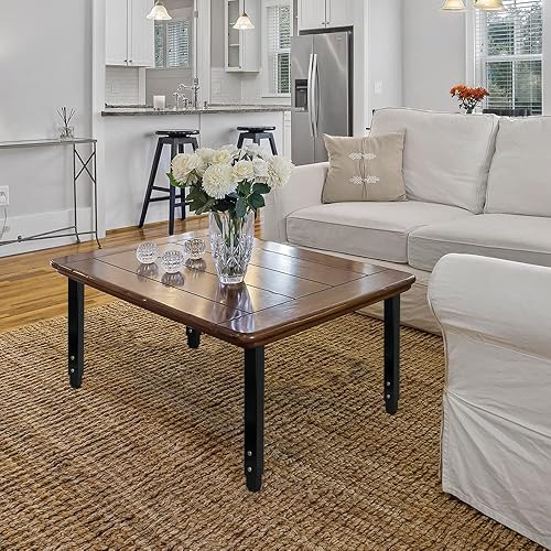 Miniatura 8 de QLLY Patas de mesa cuadradas ajustables, 24-40 pulgadas, 23.6-39.4 in, patas de mesa personalizadas para oficina en casa, juego de patas para