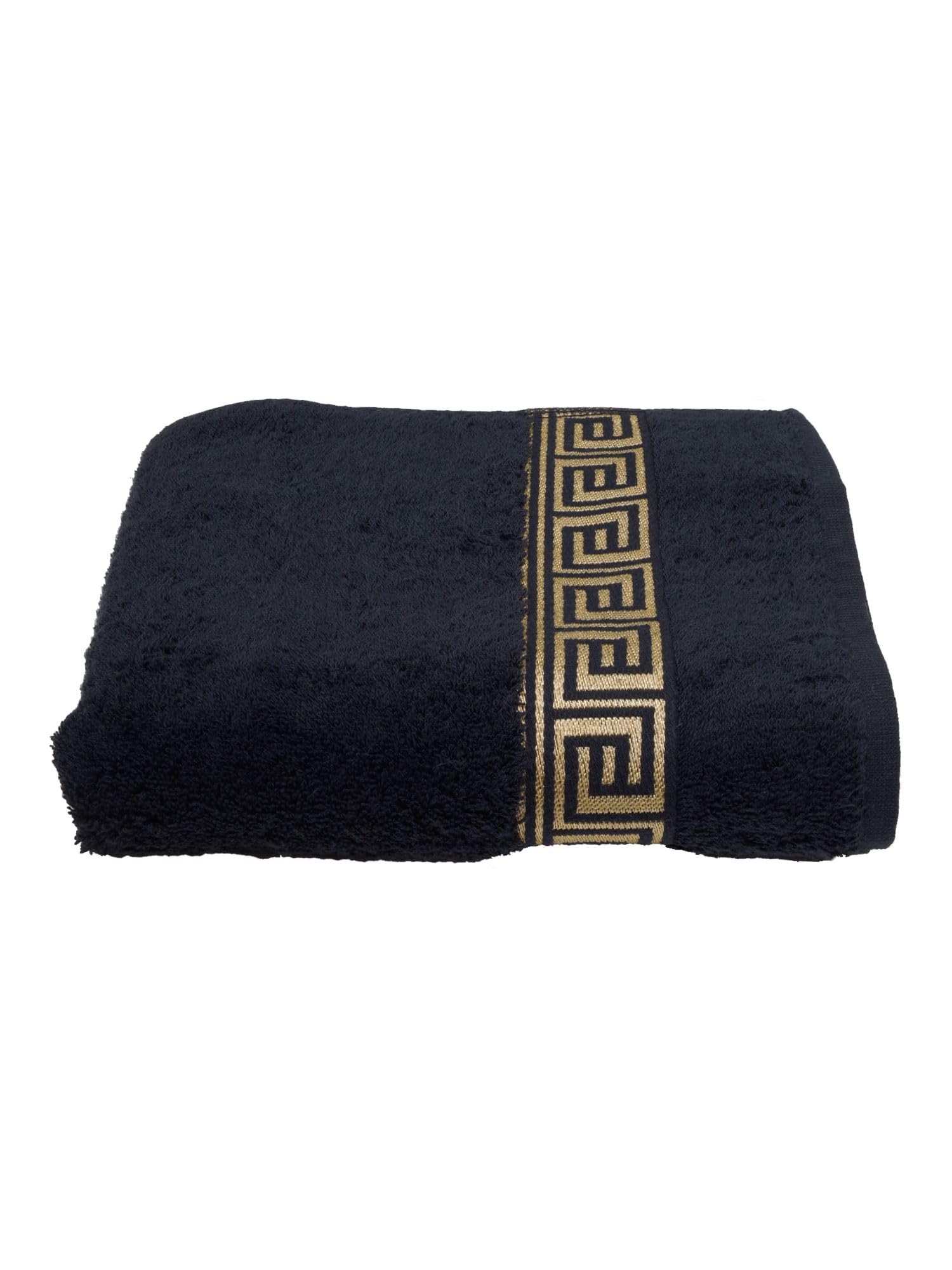 Juego De 6 Toallas De Mano Julie Julsen - 100% Algodón 600 G/m², Negro Y Dorado, 50x100 Cm