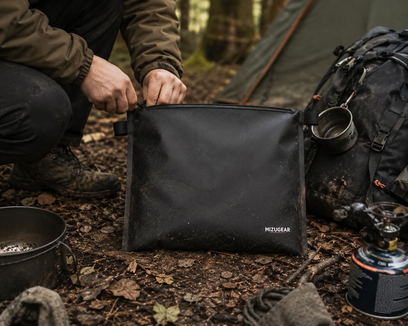 Waterproof Utility Gear Pouch — TPU Bag with Waterproof Zipper for Sailing, Boating, Fishing & Outdoor Use | 17" x 12.5"