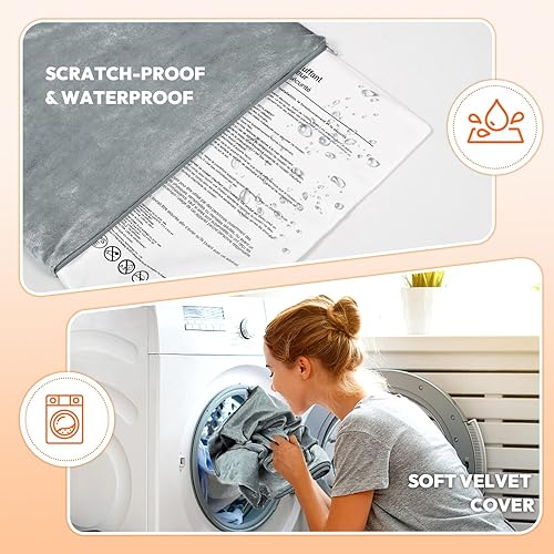 Miniatura 6 de Niubya Almohadilla térmica para mascotas para perros y gatos, temperatura ajustable e impermeable para mascotas con temporizador, cama de